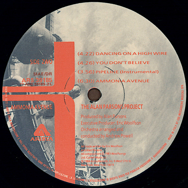 The Alan Parsons Project - Ammonia Avenue | Arista (ARS 39185) - 4