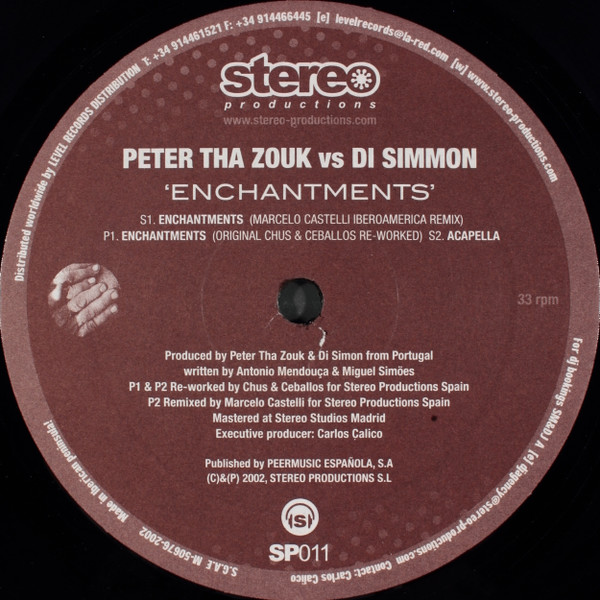 Pete Tha Zouk Vs Di Simmon - Enchantments | Stereo Productions (SP011) - main
