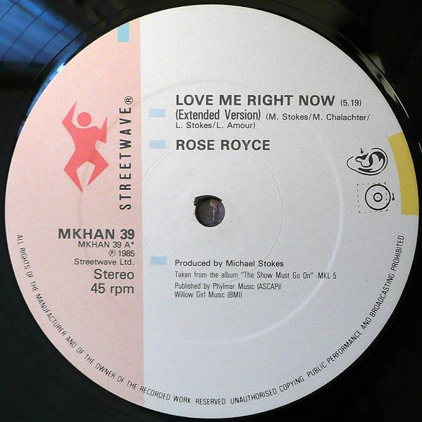 Rose Royce - Love Me Right Now | Streetwave (MKHAN 39) - 2