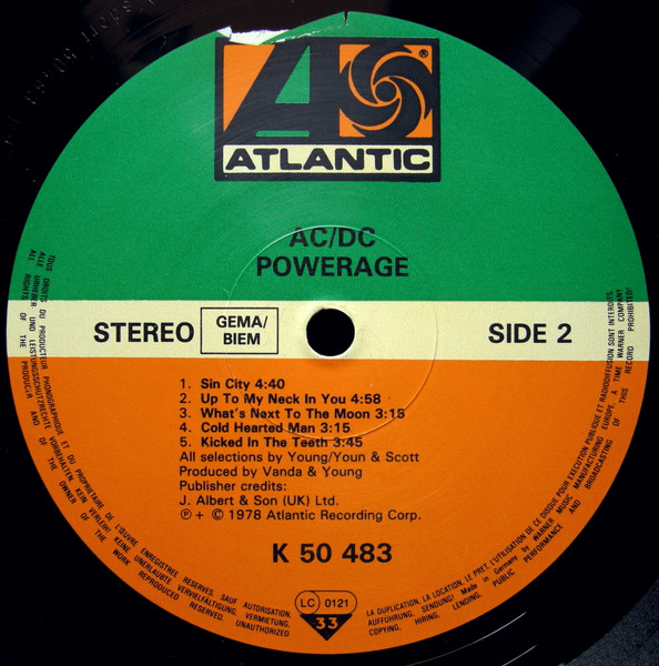 AC/DC - Powerage | Atlantic (K 50 483) - 4 AC/DC - Powerage | Atlantic (K 50 483) - 4