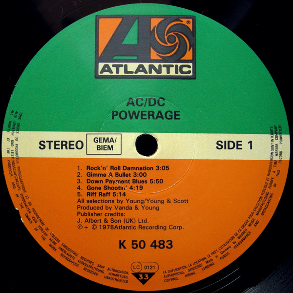 AC/DC - Powerage | Atlantic (K 50 483) - 3 AC/DC - Powerage | Atlantic (K 50 483) - 3