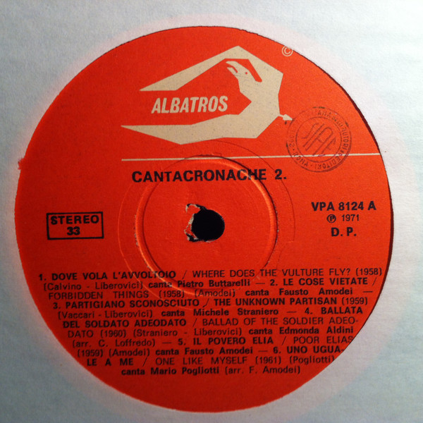 Various - Cantacronache 2 | Albatros (VPA 8124) - 3