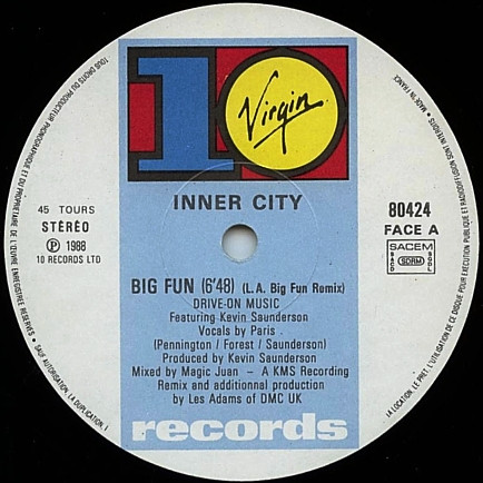 Inner City - Big Fun (LA Big Big Fun Remix) | 10 Records (80424) - 3 Inner City - Big Fun (LA Big Big Fun Remix) | 10 Records (80424) - 3