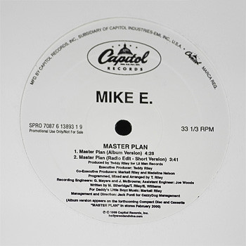 Mike E. - Master Plan | Capitol Records (SPRO 7087 6 13893 1 9)