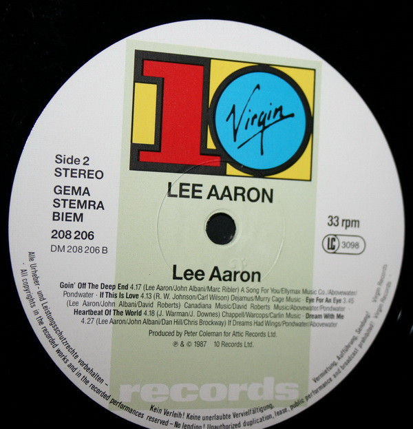 Lee Aaron - Lee Aaron | 10 Records (208 206-630) Lee Aaron - Lee Aaron | 10 Records (208 206-630)