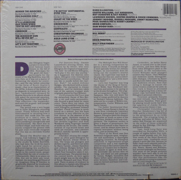 Duke Ellington - Recollections Of The Big Band Era | Atlantic (90043-1) - 3