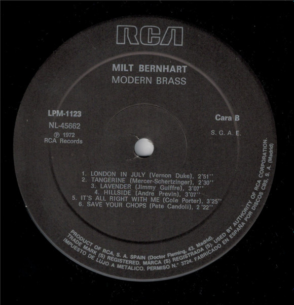 Milt Bernhart Brass Ensemble - Modern Brass | RCA (NL-45662) - 4