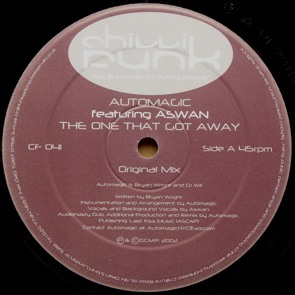 Automagic Featuring Aswan - The One That Got Away | Chillifunk Records (CF 041)
