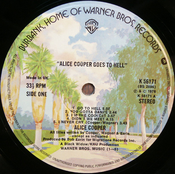 Alice Cooper - Goes To Hell | Warner Bros. Records (K 56171) Alice Cooper - Goes To Hell | Warner Bros. Records (K 56171)