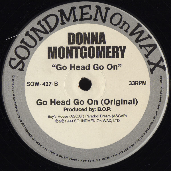 Donna Montgomery - Go Head Go On | Soundmen On Wax (SOW-427) - 2