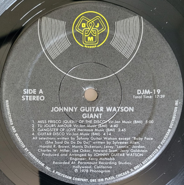 Johnny Guitar Watson - Giant | DJM Records (DJM-19) - 3