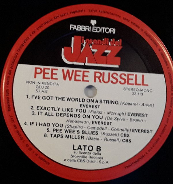 Pee Wee Russell - Pee Wee Russell | Fabbri Editori (GDJ 20) - 3