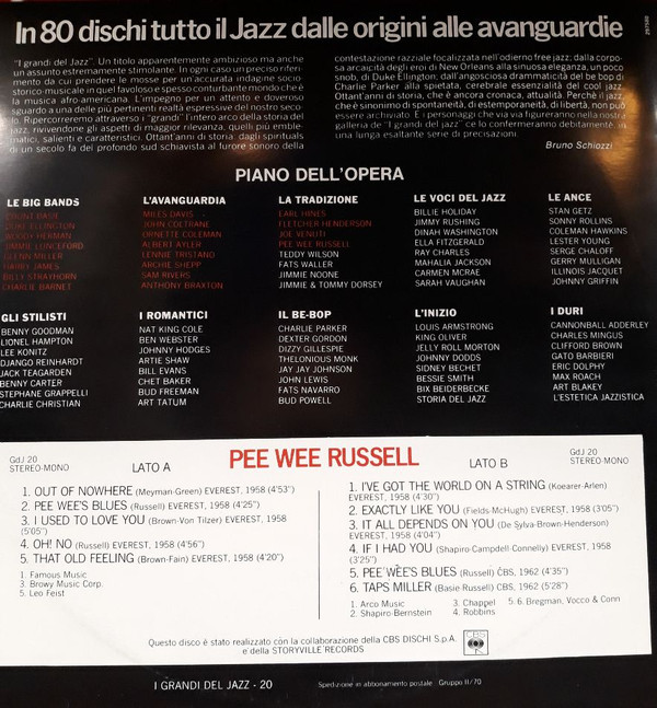 Pee Wee Russell - Pee Wee Russell | Fabbri Editori (GDJ 20)