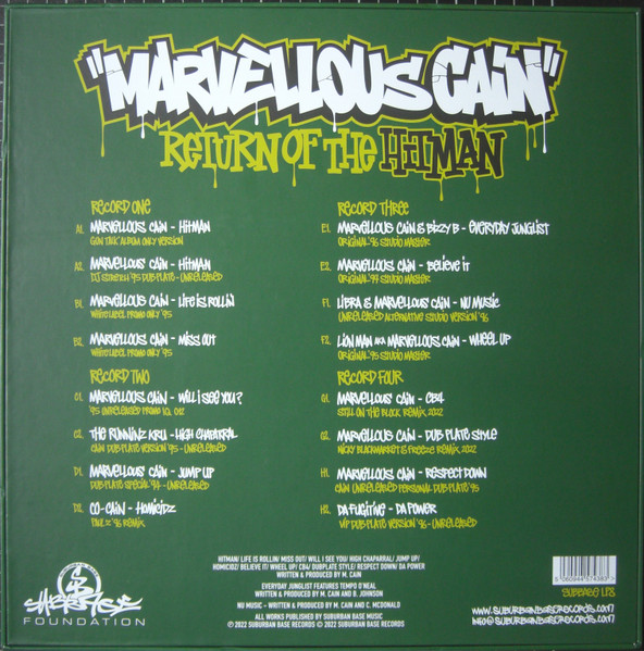 Marvellous Cain - Return Of The Hitman | Suburban Base Records (SUBBASELP8) - 2