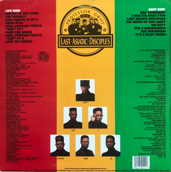 Professor Griff And The Last Asiatic Disciples - Pawns In The Game | Luke SkyyWalker Records (XR-111) - 2