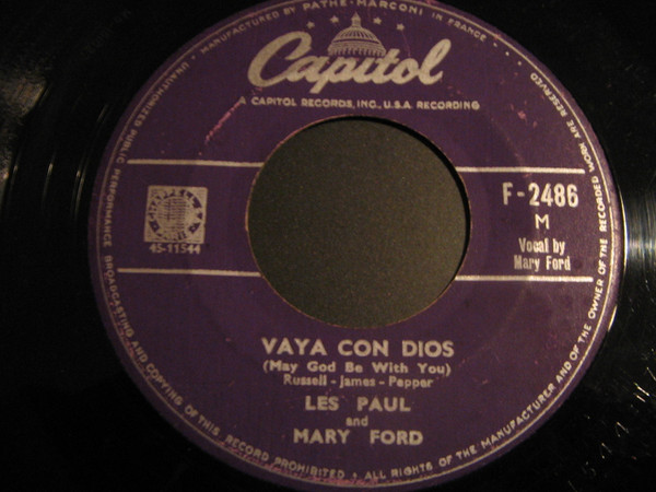 Les Paul & Mary Ford - Vaya Con Dios (May God Be With You) / Johnny (Is The Boy For Me) | Capitol Records (F-2486) - 2
