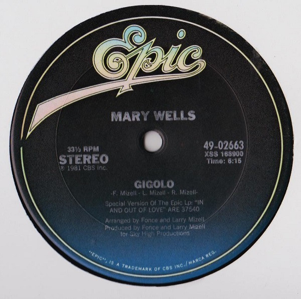 Mary Wells - Gigolo | Epic (49-02663) Mary Wells - Gigolo | Epic (49-02663)