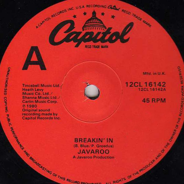 Javaroo - Breakin' In | Capitol Records (12CL 16142) - main