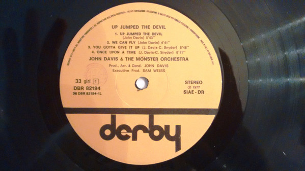 John Davis & The Monster Orchestra - Up Jumped The Devil | Derby (DBR 82194) - 3