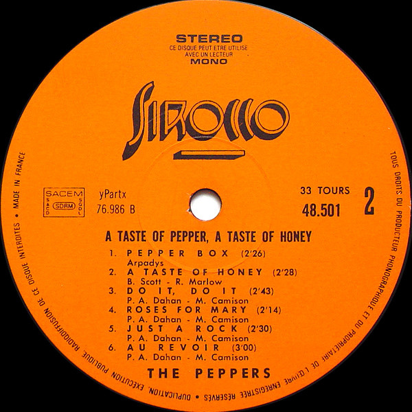 The Peppers - A Taste Of Pepper, A Taste Of Honey | Sirocco (48.501) - 4 The Peppers - A Taste Of Pepper, A Taste Of Honey | Sirocco (48.501) - 4