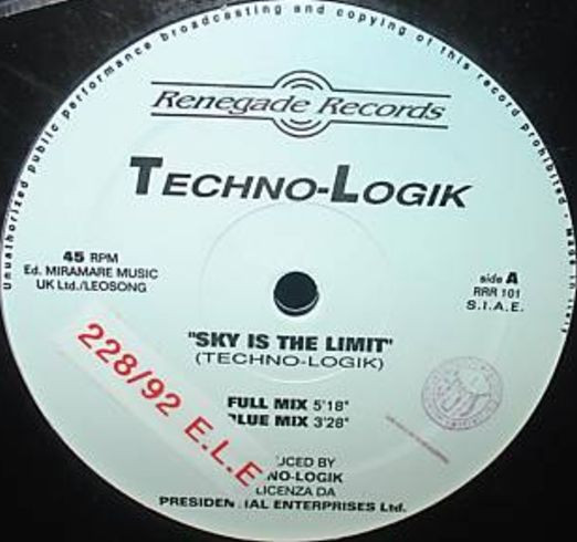Techno-Logik - Sky Is The Limit | Renegade Records (RRR 101)