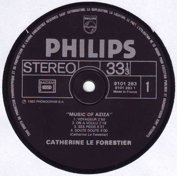 Catherine Le Forestier - Music Of Aziza | Philips (9101 283) - 3