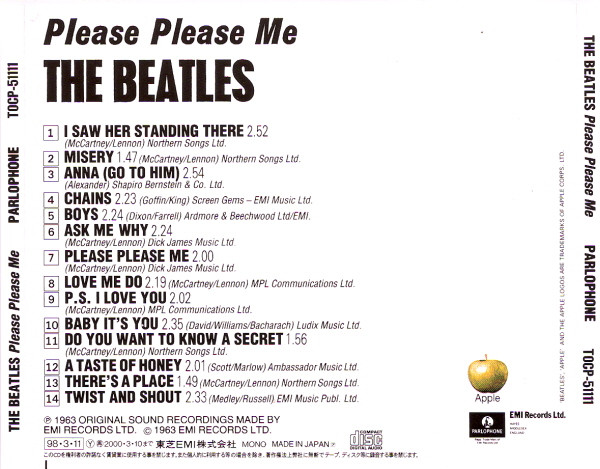 The Beatles - Please Please Me CD | Apple Records (TOCP-51111) - 4