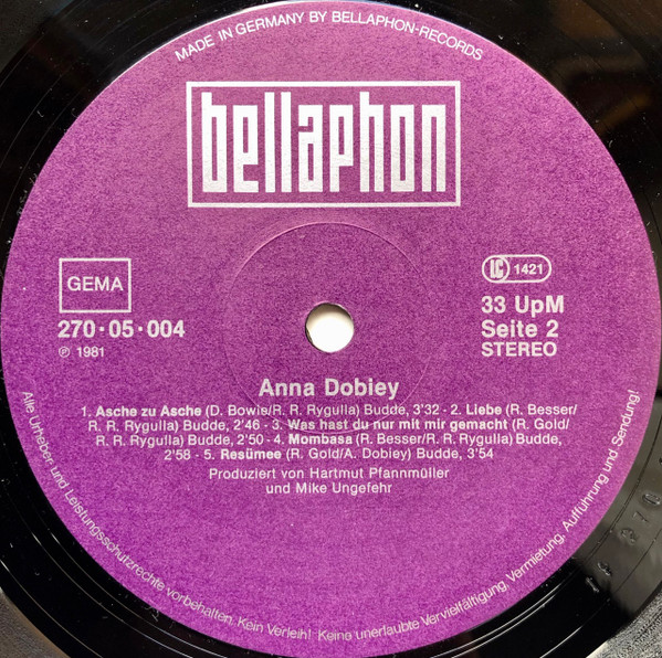 Anna Dobiey - Anna Dobiey | Bellaphon (270·05·004) - 4 Anna Dobiey - Anna Dobiey | Bellaphon (270·05·004) - 4