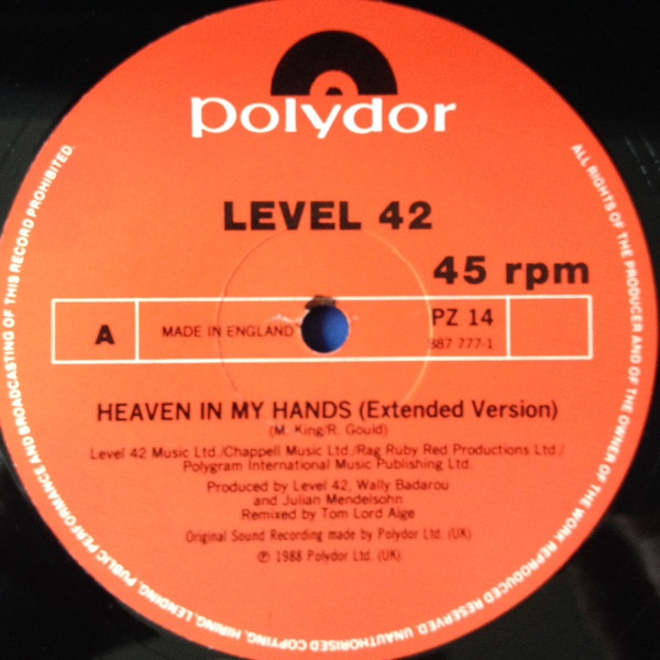 Level 42 - Heaven In My Hands | Polydor (PZ 14) - 3