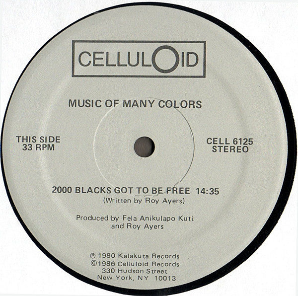 Fela Kuti And Roy Ayers - Music Of Many Colours | Celluloid (CELL 6125) - 3