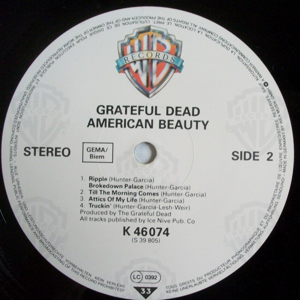 The Grateful Dead - American Beauty | Warner Bros. Records (46 074) - 4 The Grateful Dead - American Beauty | Warner Bros. Records (46 074) - 4