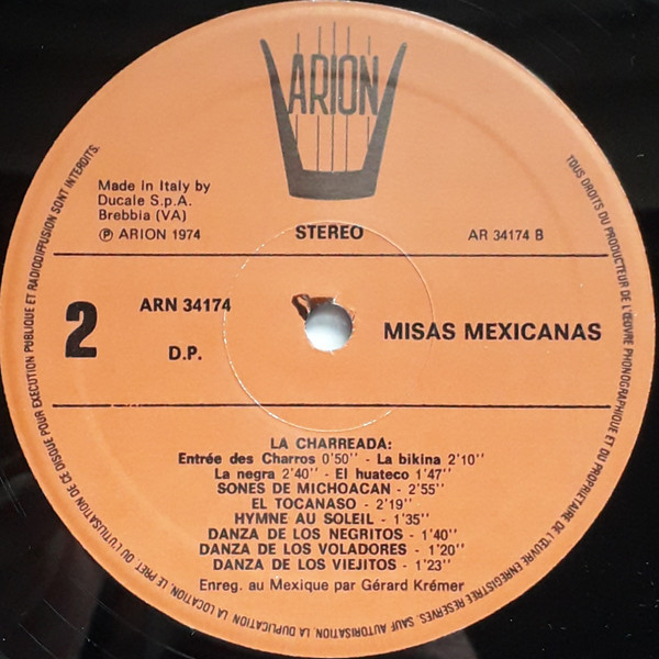 Gérard Krémer - Misas Y Fiestas Mexicanas | Arion (ARN 34174) - 3