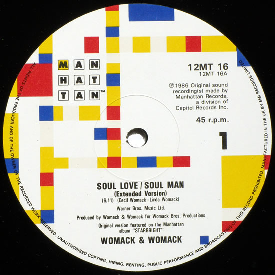 Womack & Womack - Soul Love / Soul Man | Manhattan Records (12MT 16) - 3