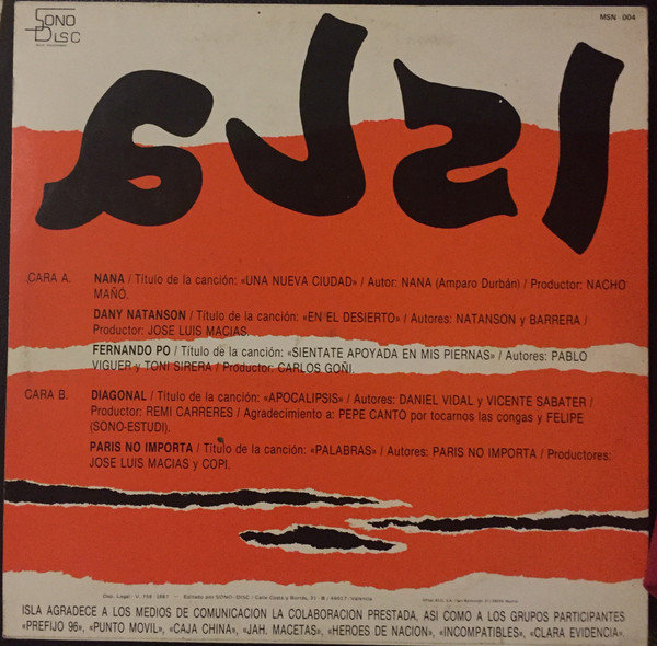 Various - Isla - Pop-Rock Movida Valenciana | Sonodisc (MSN-004) - 2