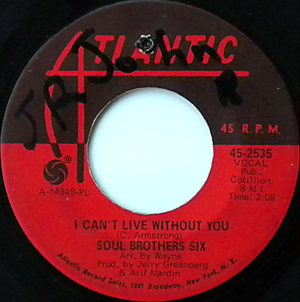 Soul Brothers Six - Your Love Is Such A Wonderful Love | Atlantic (45-2535) - 2 Soul Brothers Six - Your Love Is Such A Wonderful Love | Atlantic (45-2535) - 2