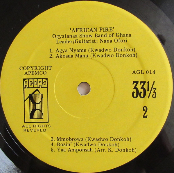 The Ogyatanaa Show Band - African Fire - Yerefrefre | Agoro Records (AGL 014) - 4 The Ogyatanaa Show Band - African Fire - Yerefrefre | Agoro Records (AGL 014) - 4
