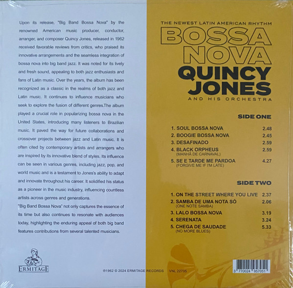 Quincy Jones And His Orchestra - Big Band Bossa Nova | Ermitage (VNL 22705) - 2