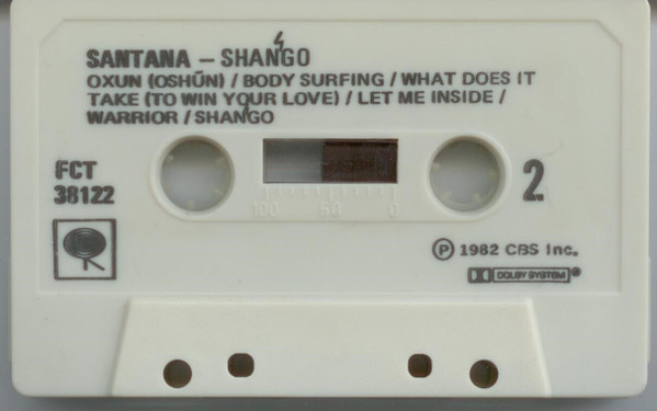 Santana - Shangó [Cassette] | Columbia (FCT 38122) - 4