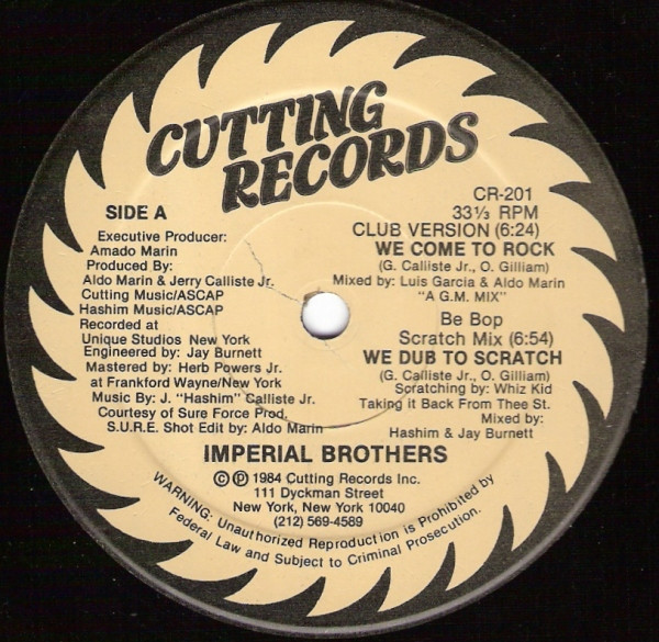Imperial Brothers - We Come To Rock | Cutting Records (CR-201)