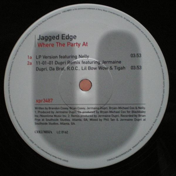 Jagged Edge - Where The Party At | Columbia (XPR 3487) - main