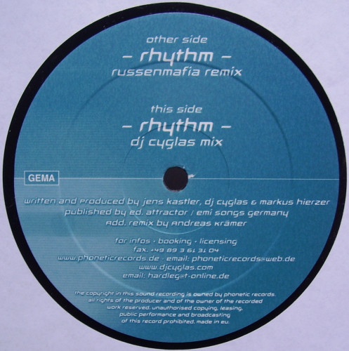 DJ Hardleg - Rhythm | Phonetic Records (PHO006) - 2 DJ Hardleg - Rhythm | Phonetic Records (PHO006) - 2