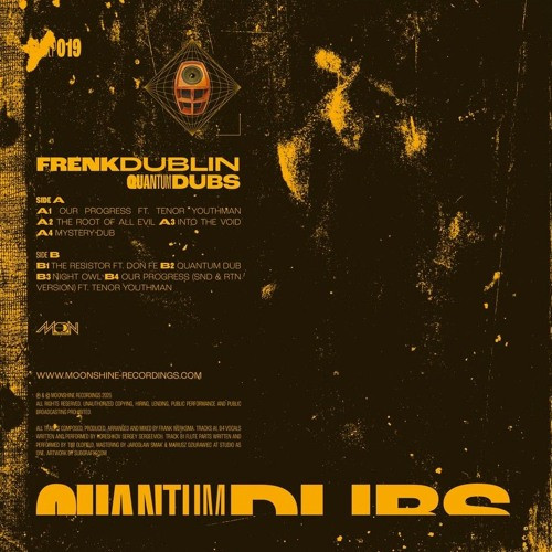 Frenk Dublin - Quantum Dubs | Moonshine Recordings (MSLP019) - 2