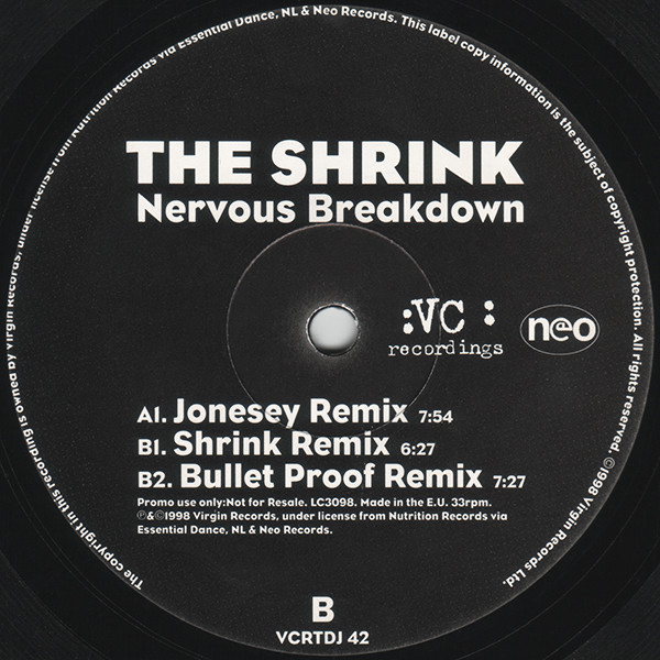 The Shrink - Nervous Breakdown | VC Recordings (VCRTDJ 42) - 2