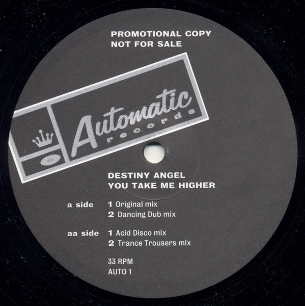 Destiny Angel - You Take Me Higher | Automatic Records (AUTO 1) - main Destiny Angel - You Take Me Higher | Automatic Records (AUTO 1) - main