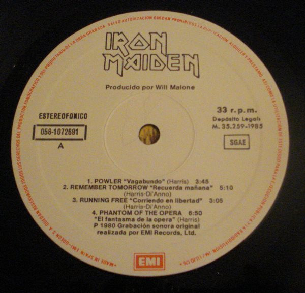 Iron Maiden - Iron Maiden | EMI (056 1072691) - 3 Iron Maiden - Iron Maiden | EMI (056 1072691) - 3