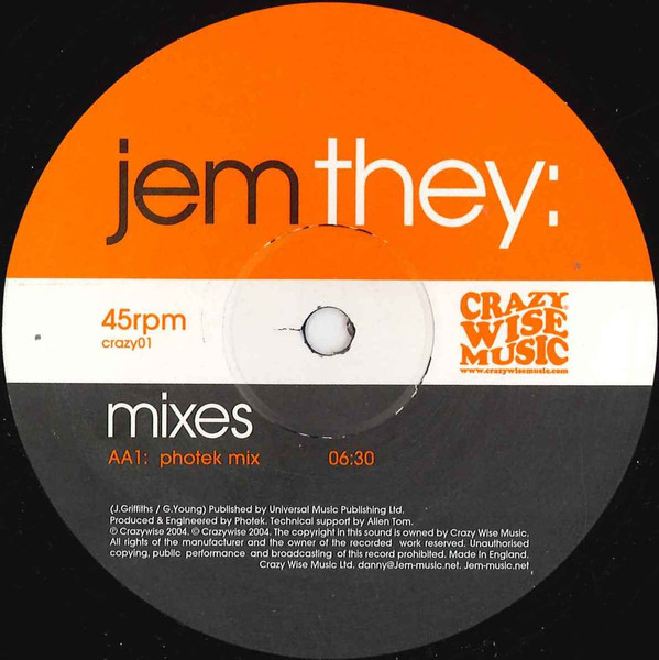 Jem - They: Mixes | Crazy Wise Music (crazy01) - 3