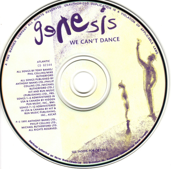 Genesis - We Can't Dance | Atlantic (CD 82344) - 3