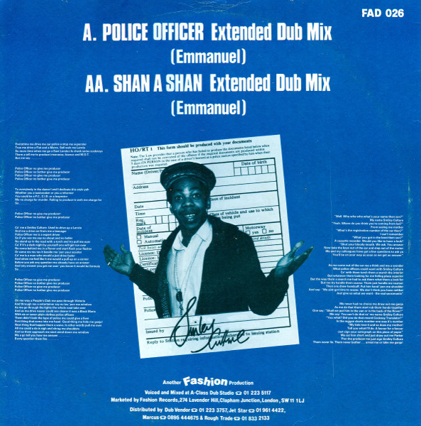 Smiley Culture - Police Officer | Fashion Records (FAD 026) - 2