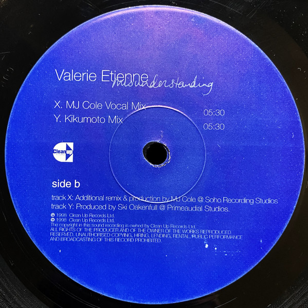 Valerie Etienne - Misunderstanding | Clean Up Records (CUP049P) - 3