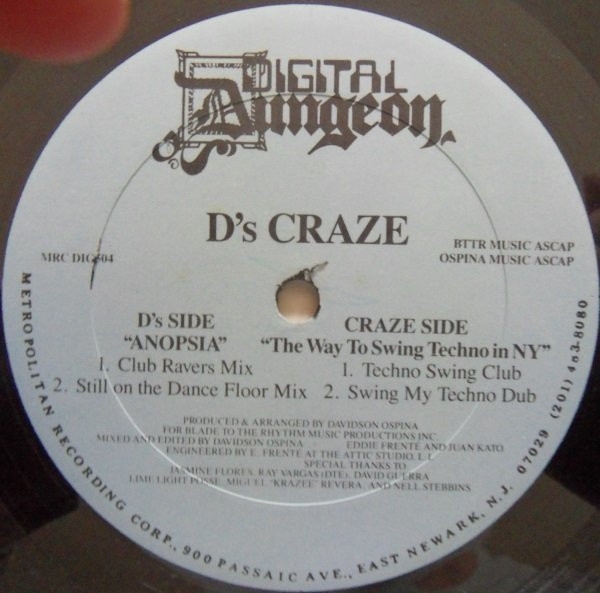 D's Craze - Anopsia | Digital Dungeon Records (MRC DIG 504) - main